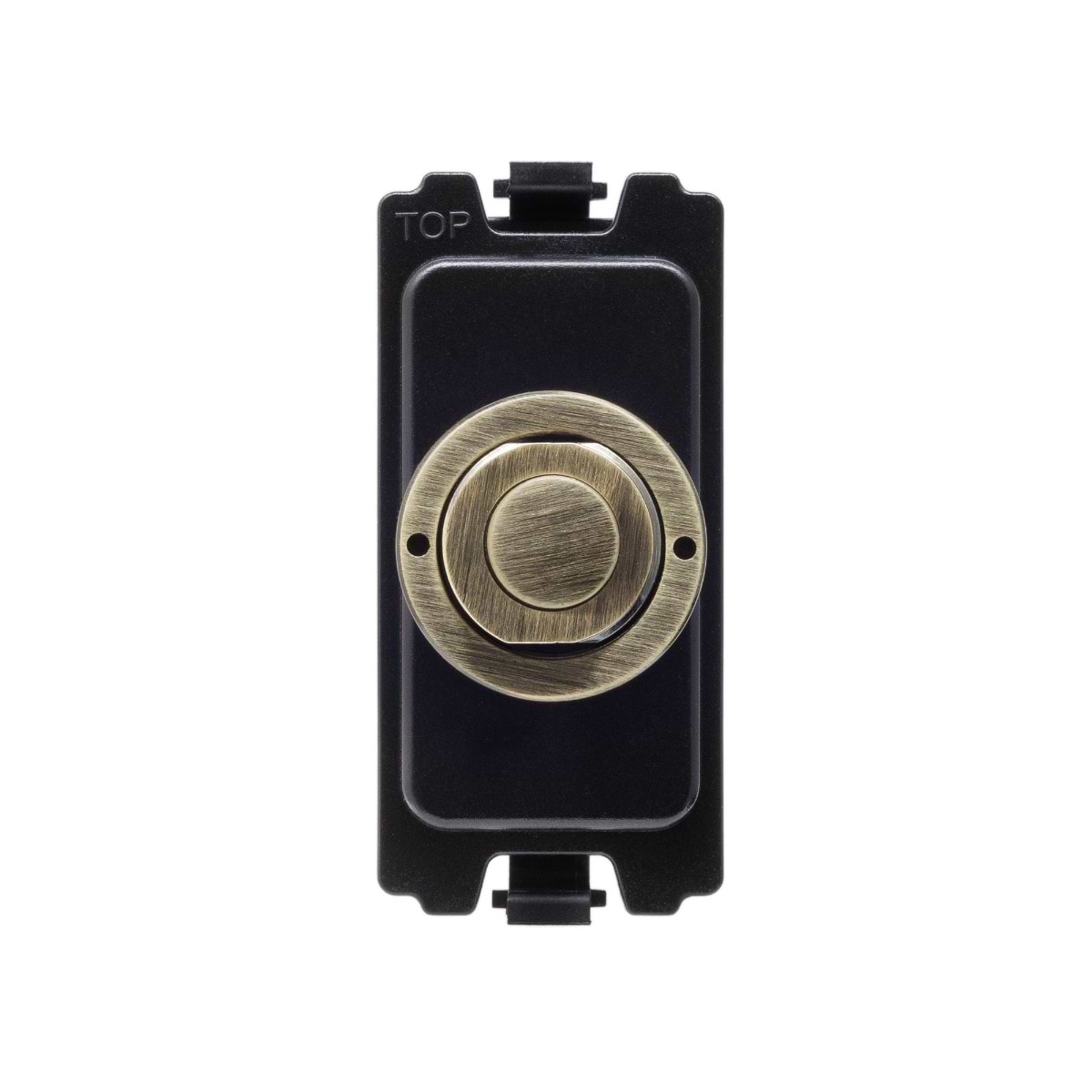 Soho Lighting Antique Brass 6A 2 Way Retractive Push Button CM Grid Module Switch