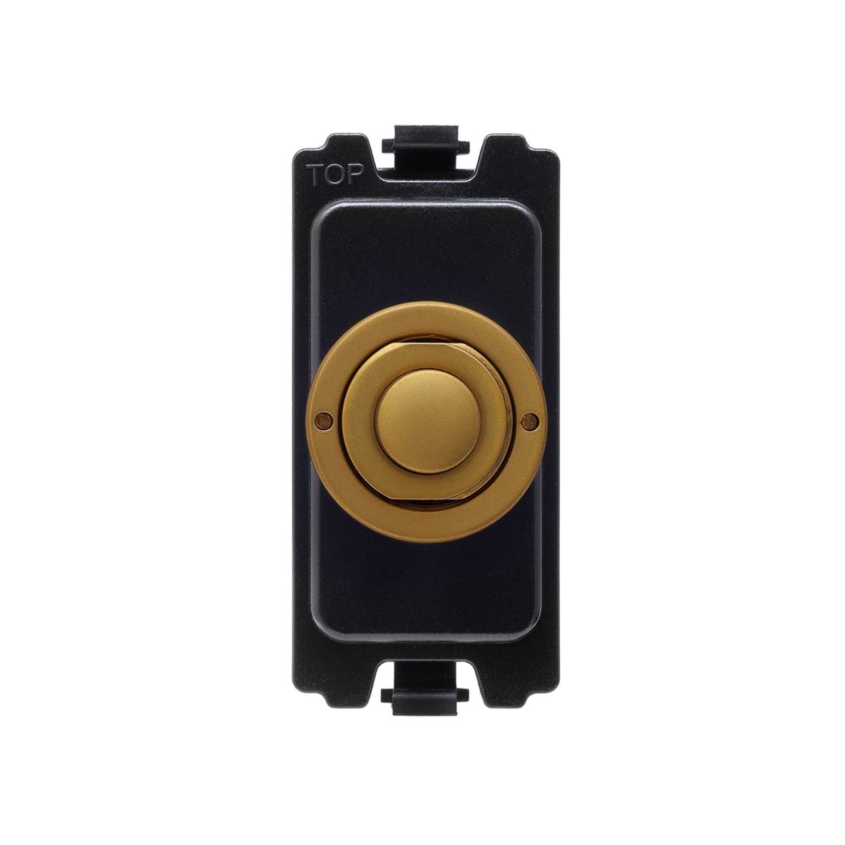 Soho Lighting Antique Gold 6A 2 Way Retractive Push Button CM Grid Module Switch