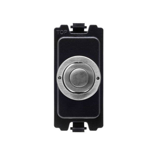 Soho Lighting Brushed Chrome 6A 2 Way Retractive Push Button CM Grid Module Switch