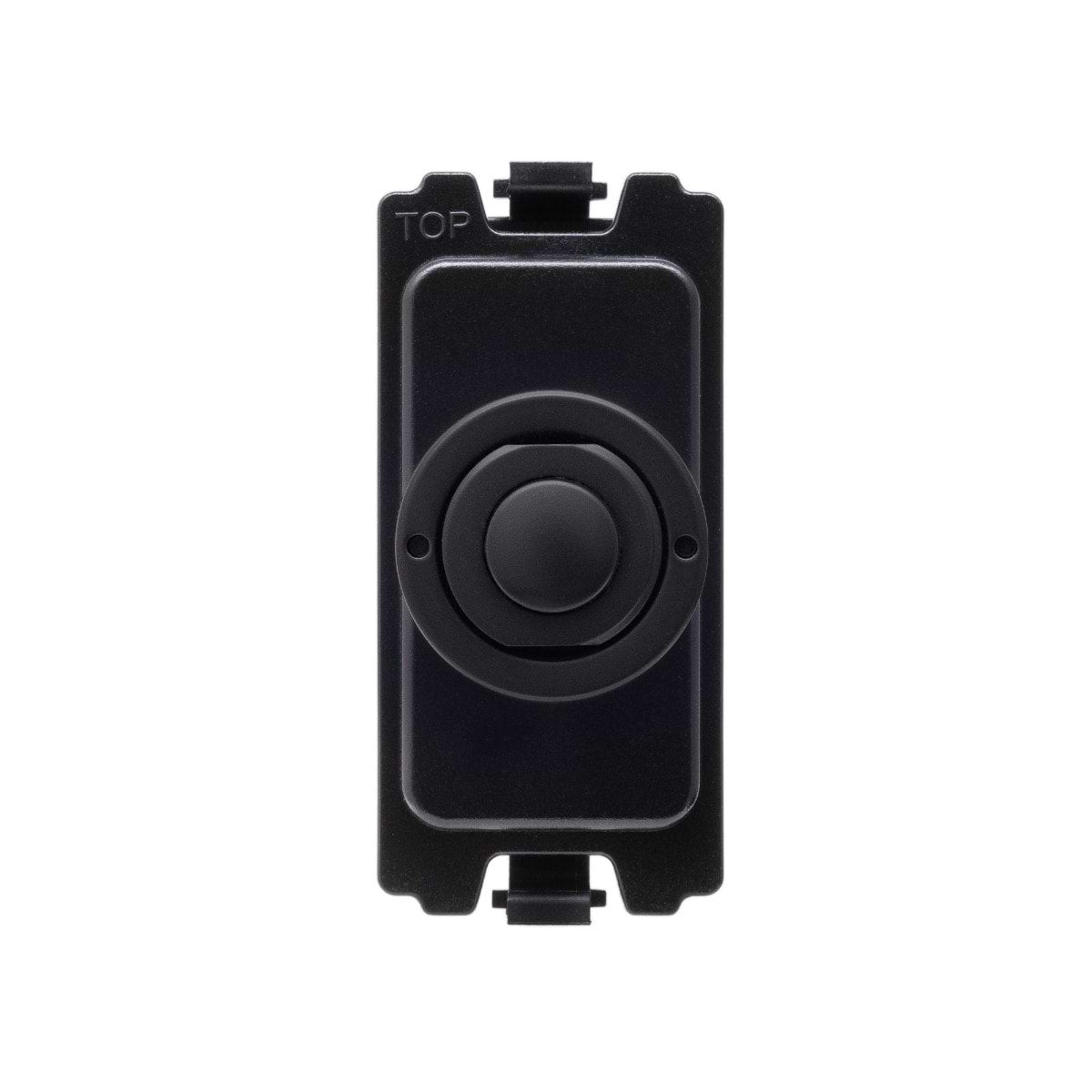 Soho Lighting Matt Black 6A 2 Way Retractive Push Button CM Grid Module Switch