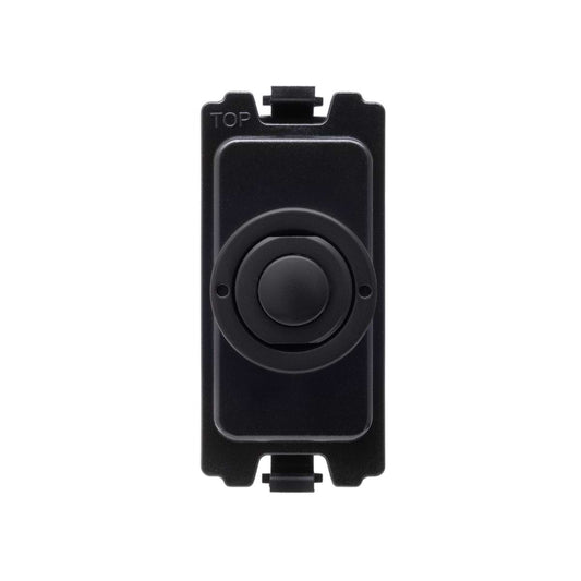 Soho Lighting Matt Black 6A 2 Way Retractive Push Button CM Grid Module Switch
