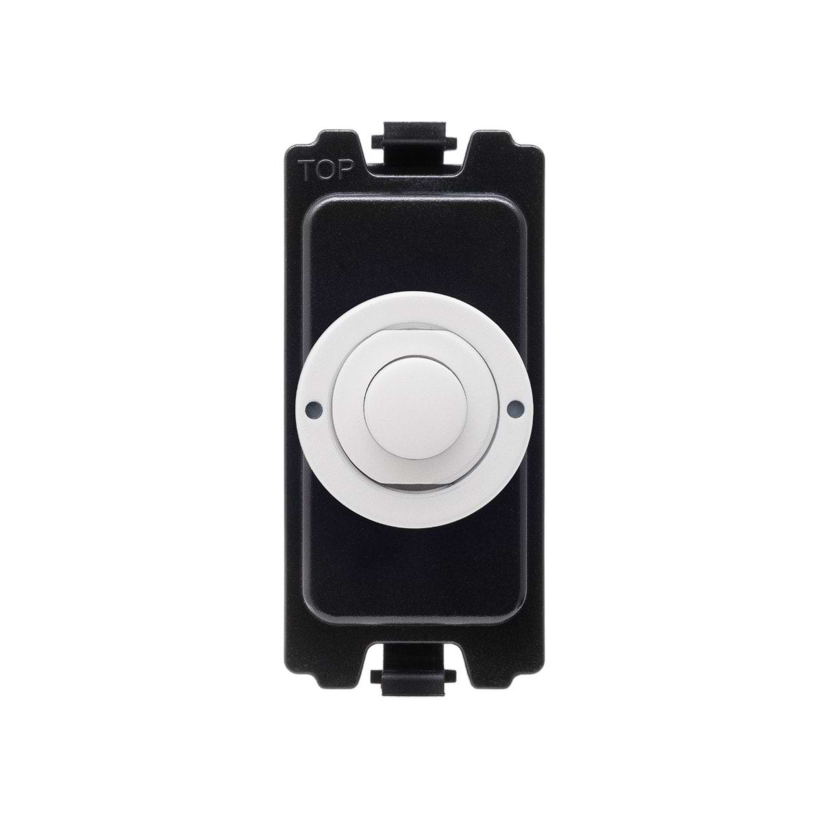 Soho Lighting White Metal 6A 2 Way Retractive Push Button CM Grid Module Switch