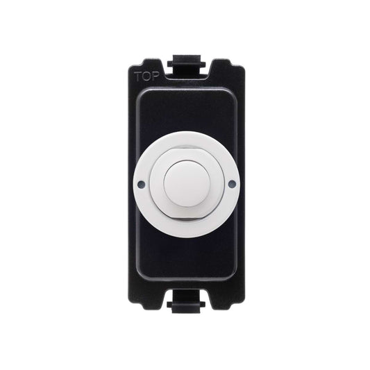 Soho Lighting White Metal 6A 2 Way Retractive Push Button CM Grid Module Switch