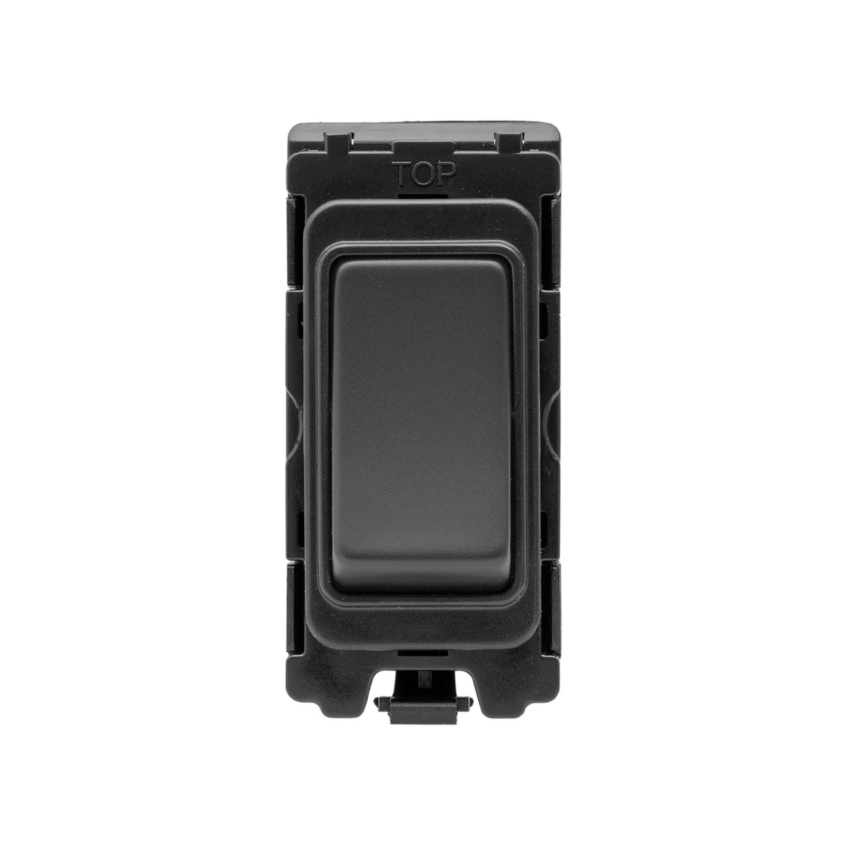 Soho Lighting Matt Black 20A 1 Way Double Pole Retractive RM-Grid Switch Module