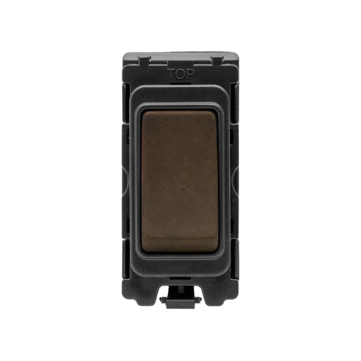 The Westminster Collection Vintage Brass 20A 1 Way Double Pole Retractive RM-Grid Switch Module