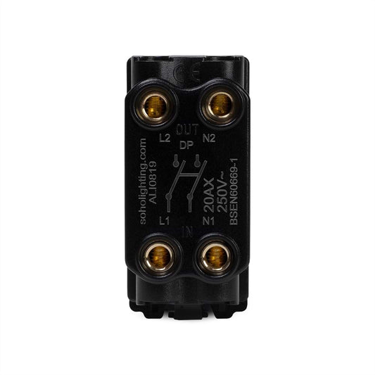 The Charterhouse Collection 20A Double Pole 'Cooker Hood' RM-Grid Switch Module Antique Brass