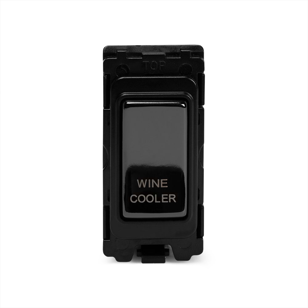 The Connaught Collection Black Nickel 20A Double Pole 'Wine Cooler' RM-Grid Switch Module