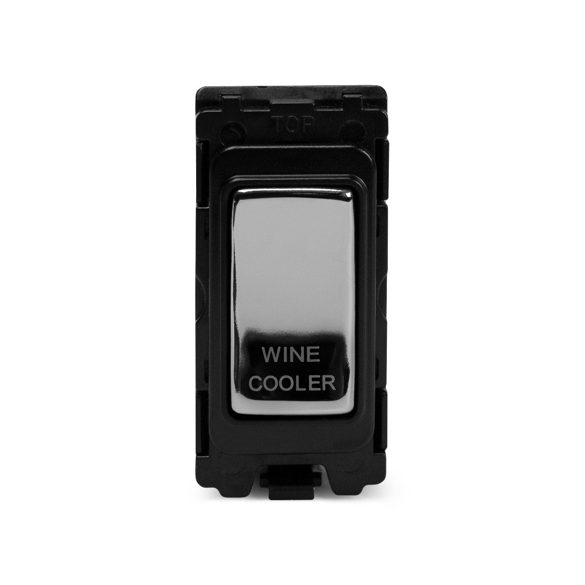 The Finsbury Collection Polished Chrome 20A Double Pole 'Wine Cooler' RM-Grid Switch Module