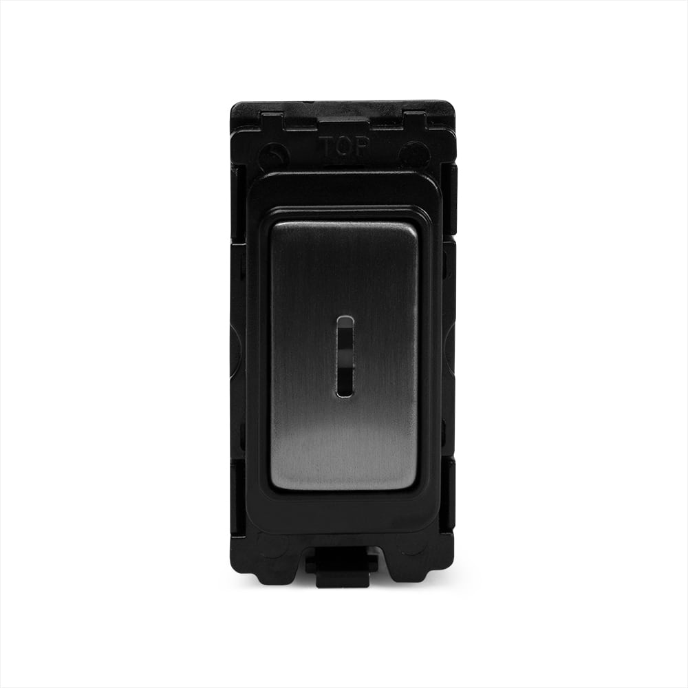 The Lombard Collection Brushed Chrome 20AX Double Pole Key RM-Grid Switch Module