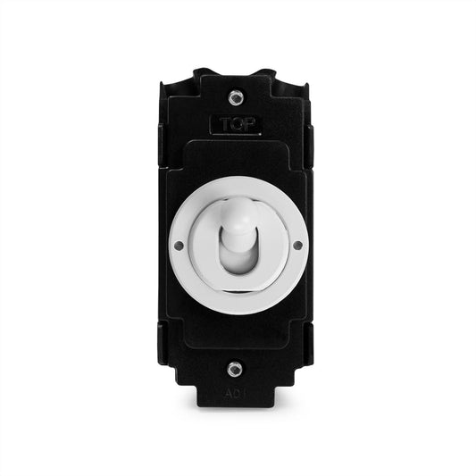 The Eldon Collection White Metal 20AX 2 Way LT3-Toggle Switch Module