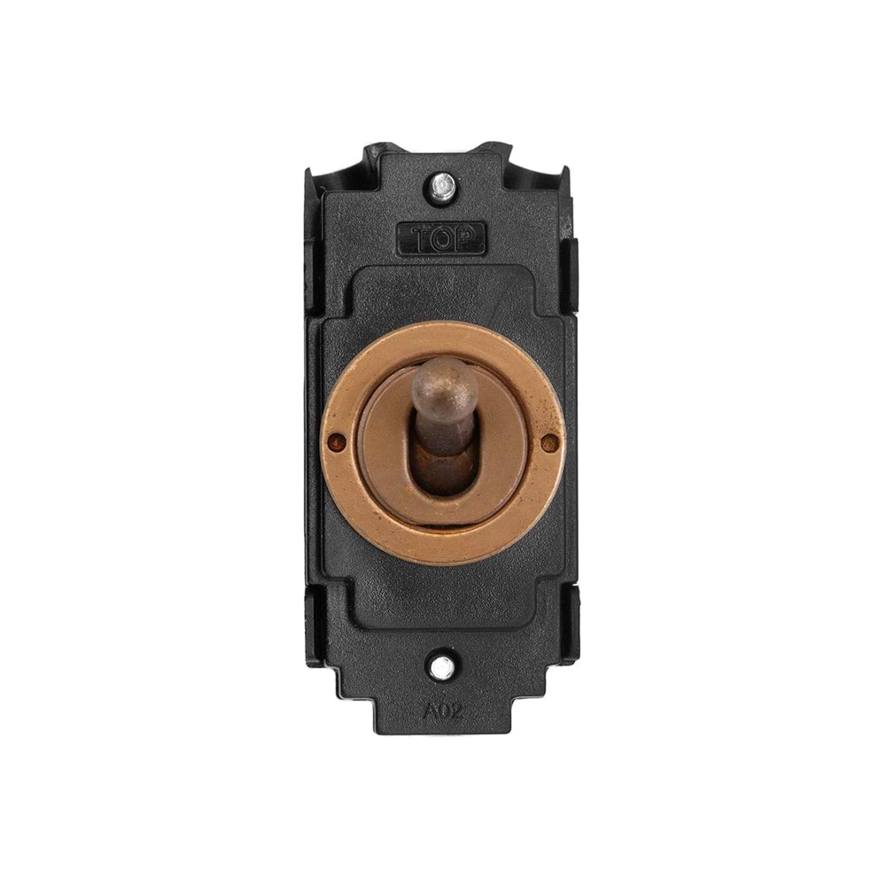 The Chiswick Collection Antique Copper 20A Double Pole LT3-Toggle Switch Module