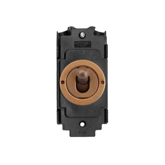 The Chiswick Collection Antique Copper 20A Double Pole LT3-Toggle Switch Module