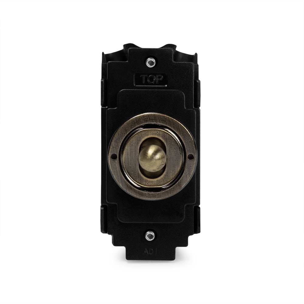 The Charterhouse Collection 20A 2 Way & OffÃ‚Â Retractive LT3-Toggle Switch Module Antique Brass