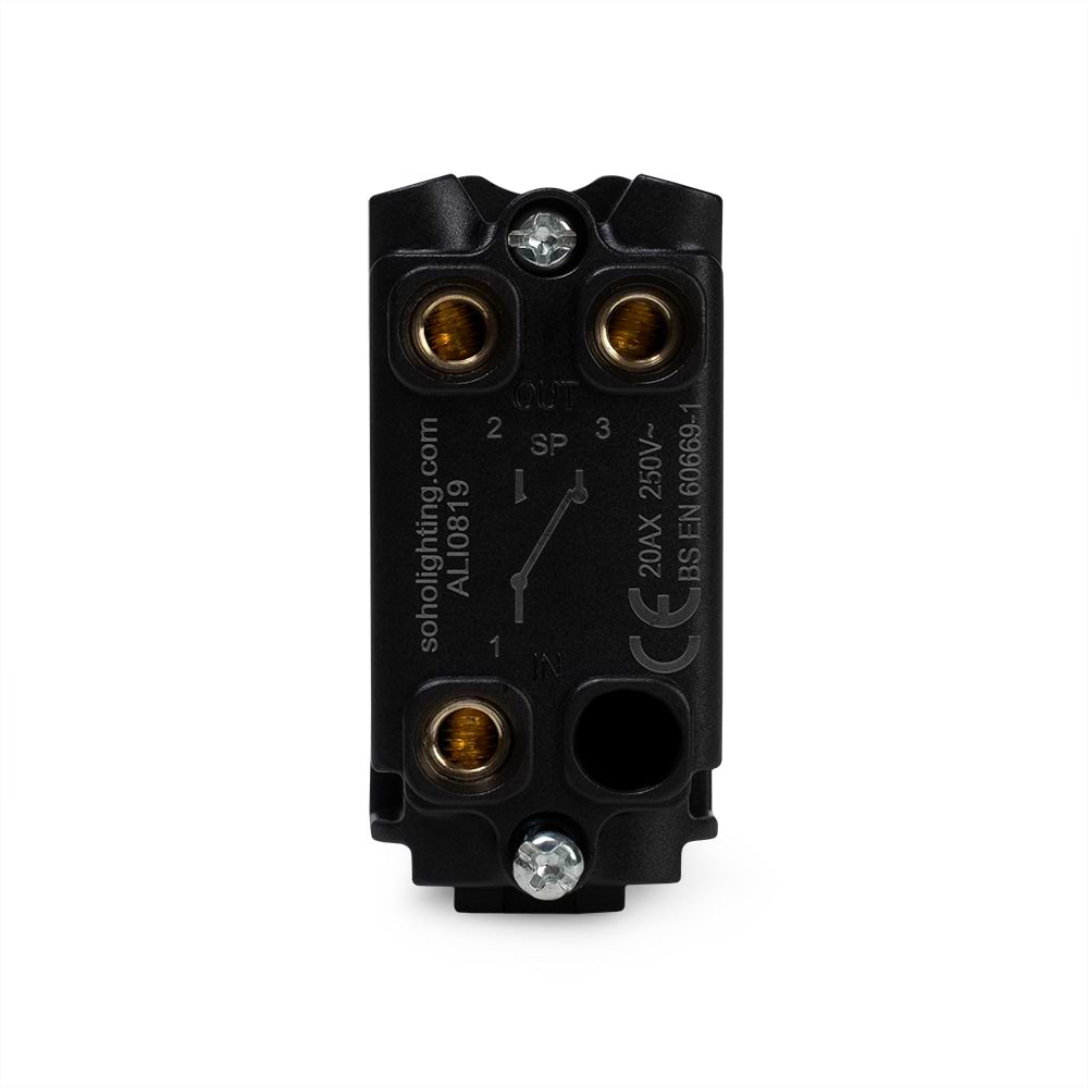 The Charterhouse Collection 20A 2 Way Retractive LT3-Toggle Switch Module Antique Brass