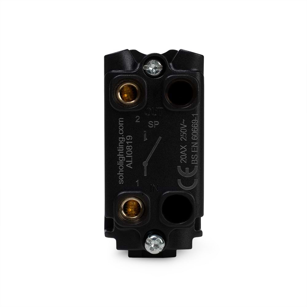The Charterhouse Collection 20A 1 Way Retractive LT3-Toggle Switch Module Antique Brass