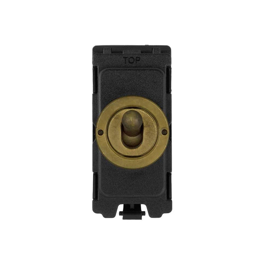 The Westminster Collection Vintage Brass 20AX 2 Way CM-Grid Toggle Switch Module
