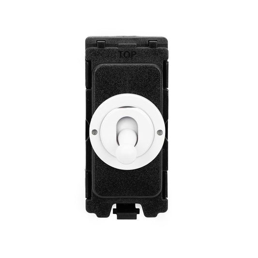 The Eldon Collection White Metal 20AX 2 Way CM-Grid Toggle Switch Module