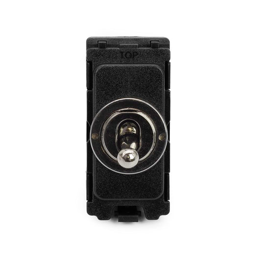 The Connaught Collection Black Nickel 20A 1 Way Retractive CM-Grid Toggle Switch Module