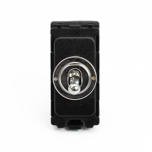 The Finsbury Collection Polished Chrome 20A Double Pole CM-Grid Toggle Switch Module