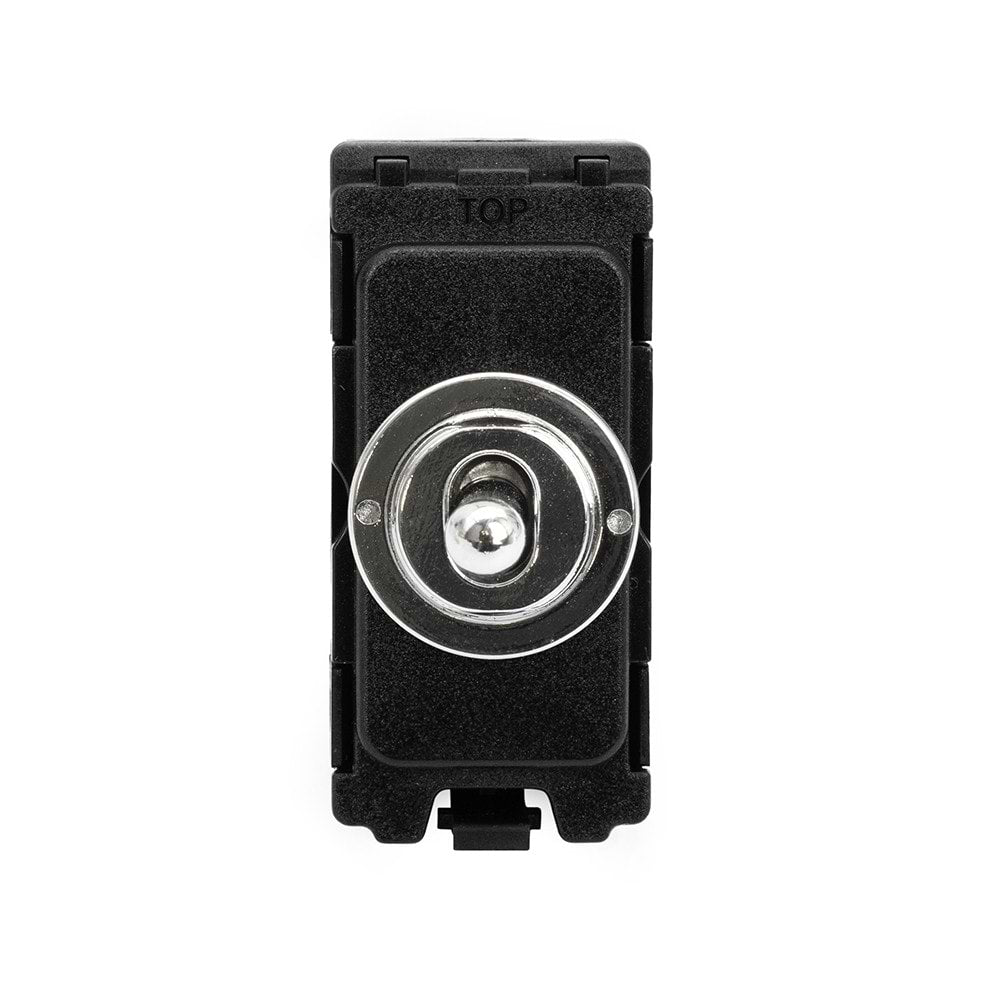 The Finsbury Collection Polished Chrome 20A 2 Way & Off  Retractive CM-Grid Toggle Switch Module