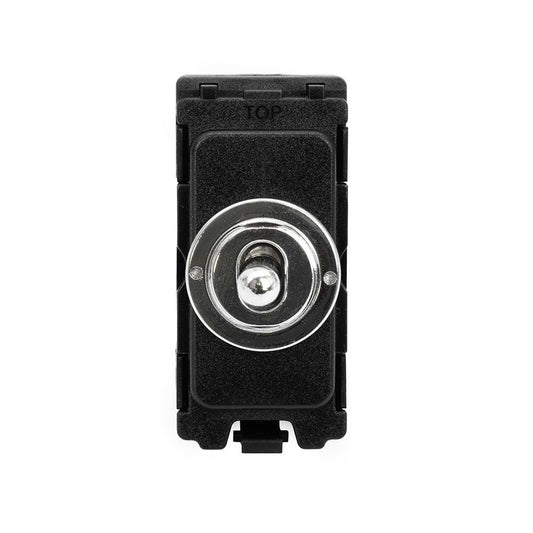 The Finsbury Collection Polished Chrome 20A 2 Way & Off  Retractive CM-Grid Toggle Switch Module