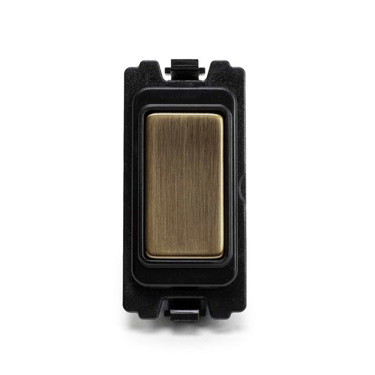 The Charterhouse Collection Blank RM-Grid Switch Module Antique Brass