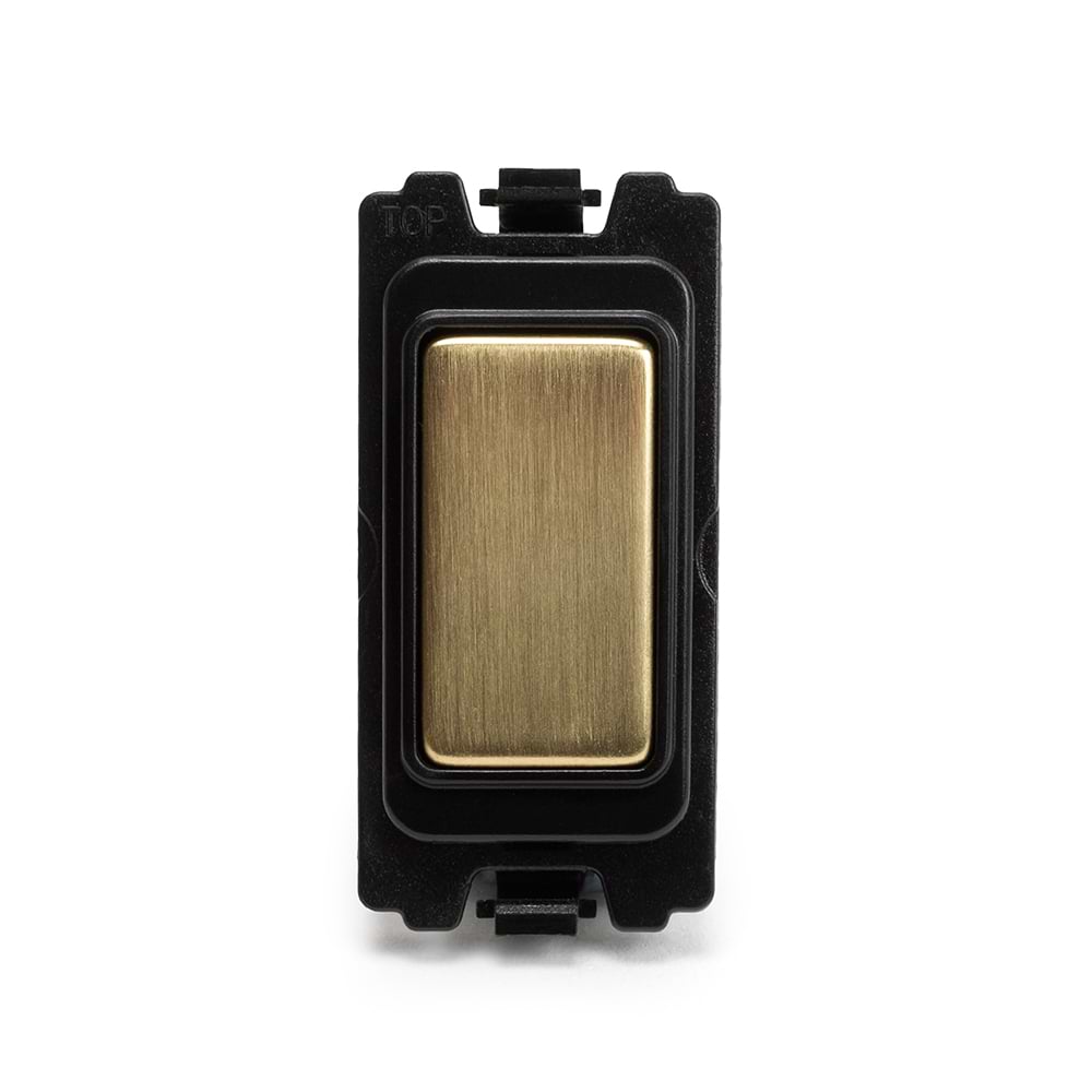 The Savoy Collection Brushed Brass Blank RM-Grid Switch Module