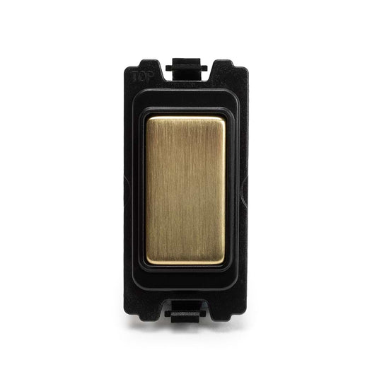 The Savoy Collection Brushed Brass Blank RM-Grid Switch Module