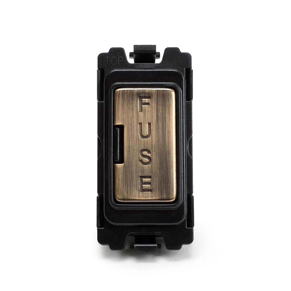 The Charterhouse Collection Fused Connection Unit RM-Grid Switch Module Antique Brass