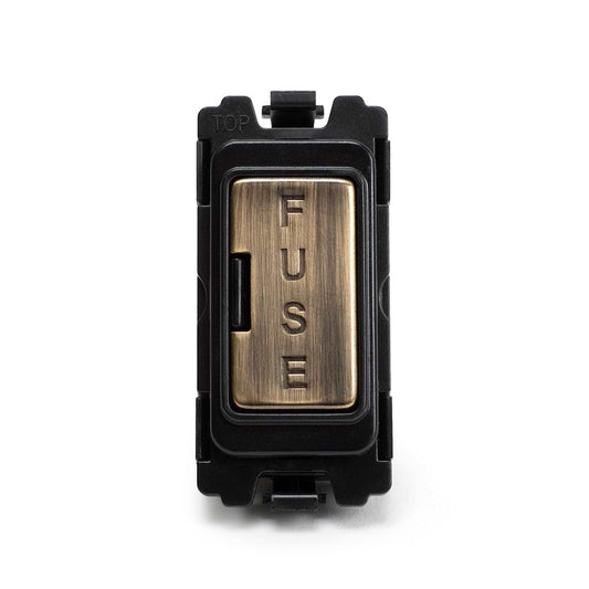 The Charterhouse Collection Fused Connection Unit RM-Grid Switch Module Antique Brass