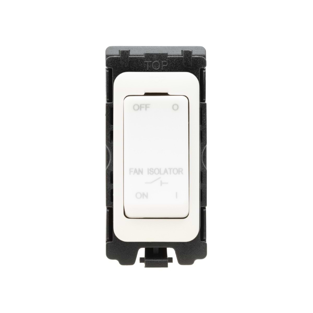 Soho Lighting White Metal 10A Triple Pole Fan Isolator RM-Grid Switch Module