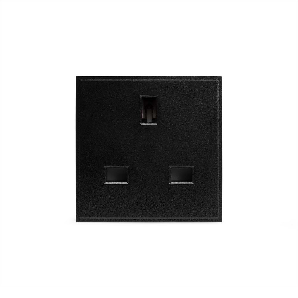 Black 13A UK Normal Pin EM-Euro Module
