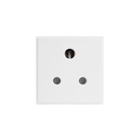 White 5A UK Round Pin EM-Euro Module