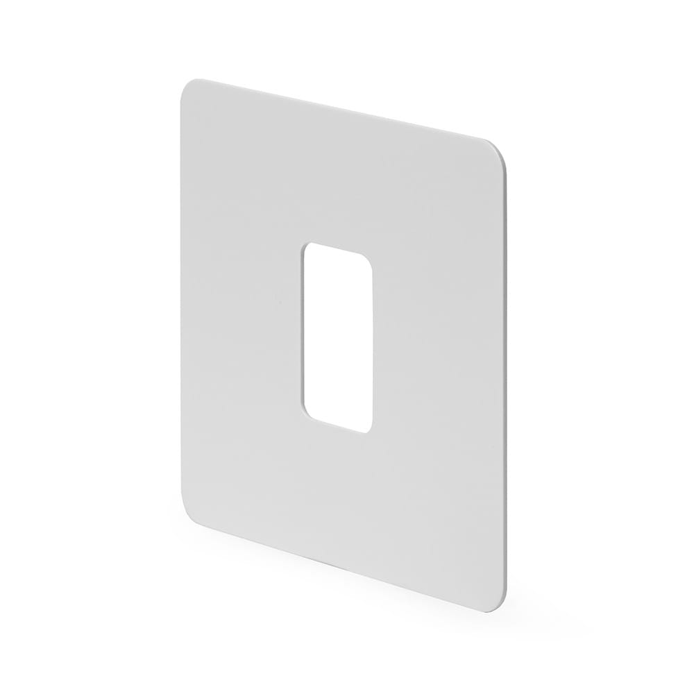Soho Lighting White Metal Flat Plate 1 Gang RM Rectangular Module Grid Switch Plate