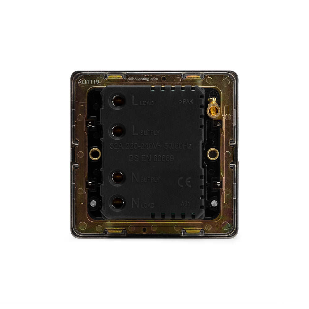 The Connaught Collection Black Nickel 32A Key Card Switch With Black Insert