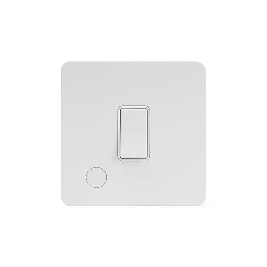 The Eldon Collection White Metal Flat Plate 20A 1 Gang Double Pole Switch Flex Outlet Wht Ins Screwless
