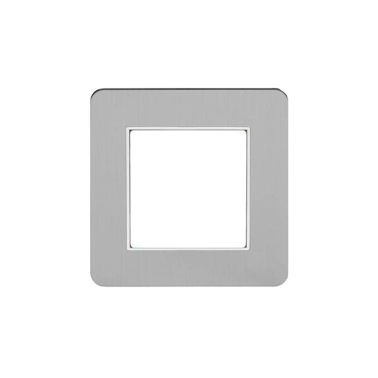 The Lombard Collection Brushed Chrome Flat Plate LED Stair Light - Cool White