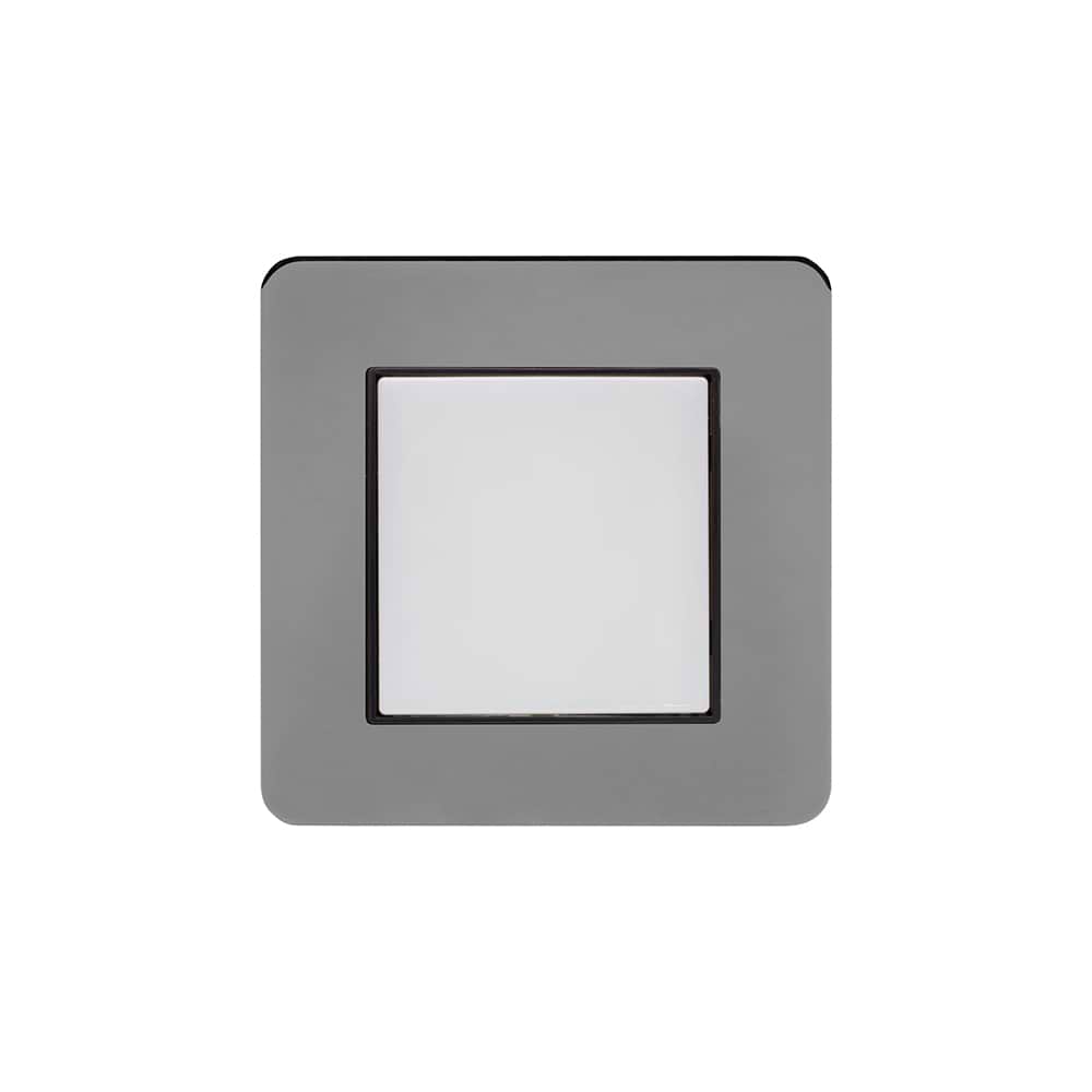 The Connaught Collection Black Nickel Flat Plate LED Stair Light - Cool White