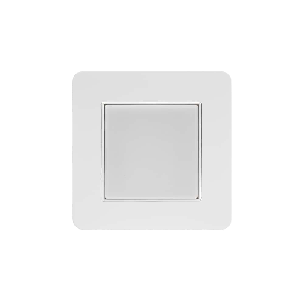 The Eldon Collection White Metal Flat Plate LED Stair Light - Cool White