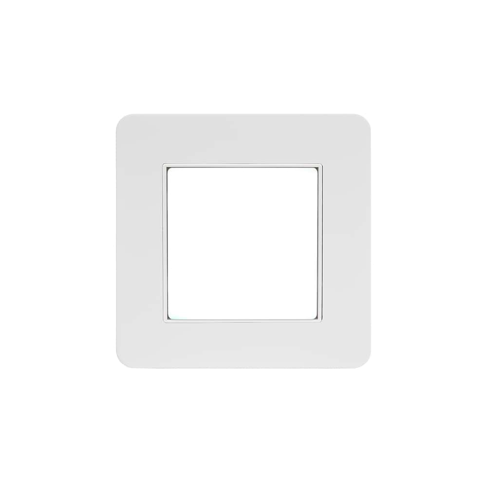 The Eldon Collection White Metal Flat Plate LED Stair Light - Cool Whi ...