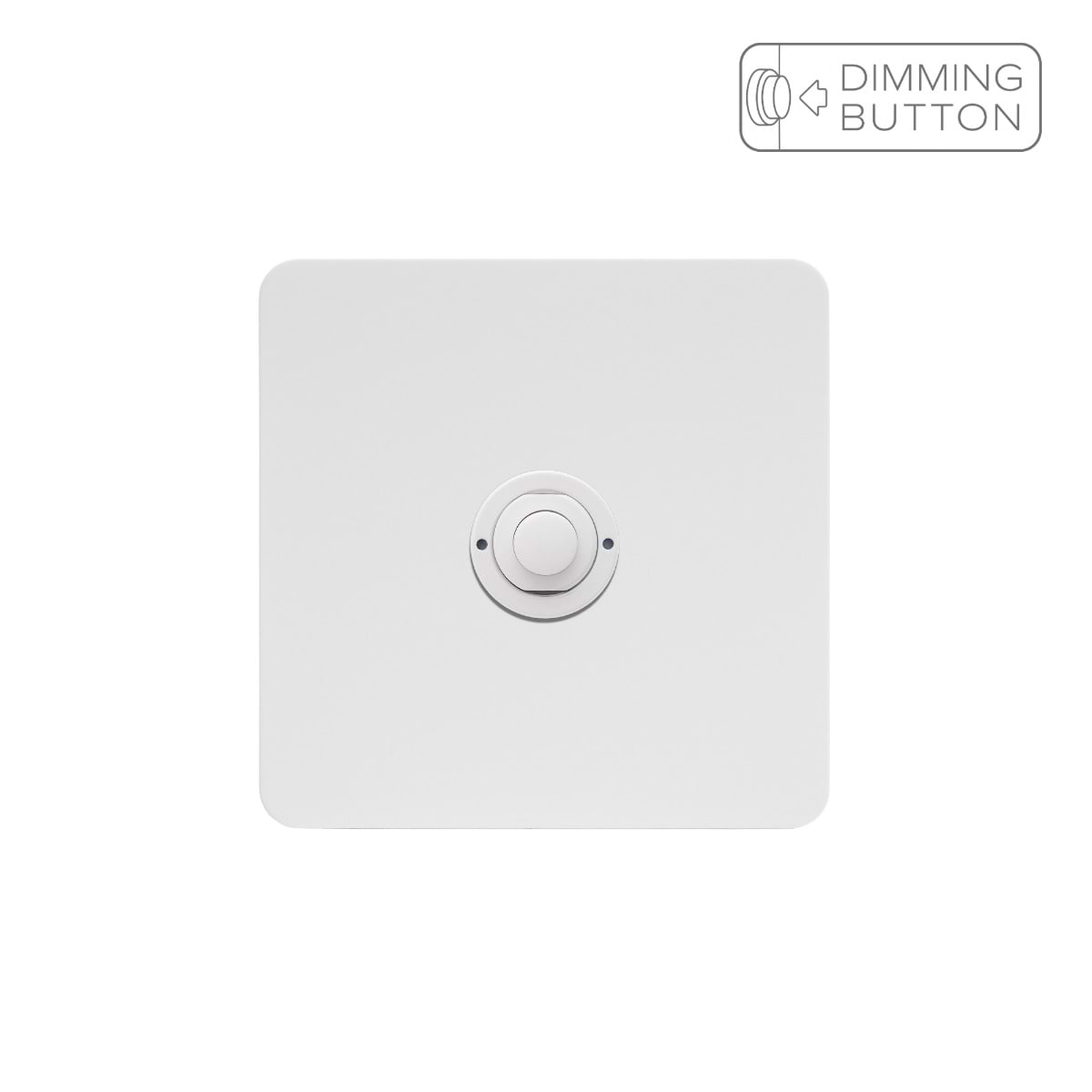 Soho Lighting White Metal 1 Gang 6A Push Button Dimmer Switch
