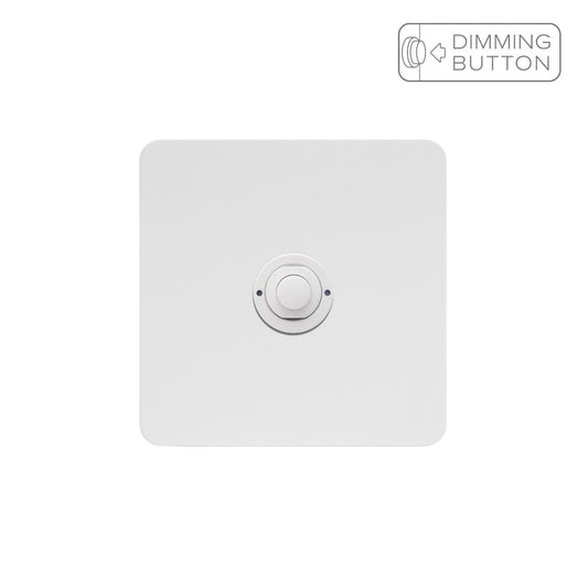 Soho Lighting White Metal 1 Gang 6A Push Button Dimmer Switch