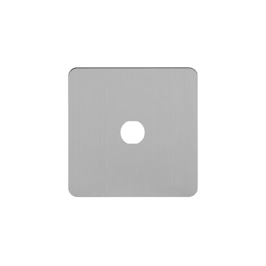 The Lombard Collection Brushed Chrome Flat Plate 1 Gang CM Circular Module Grid Switch Plate