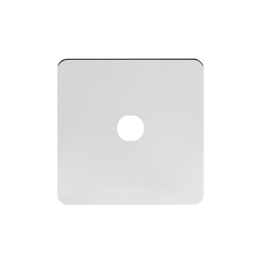 The Finsbury Collection Polished Chrome Flat Plate 1 Gang CM Circular Module Grid Switch Plate