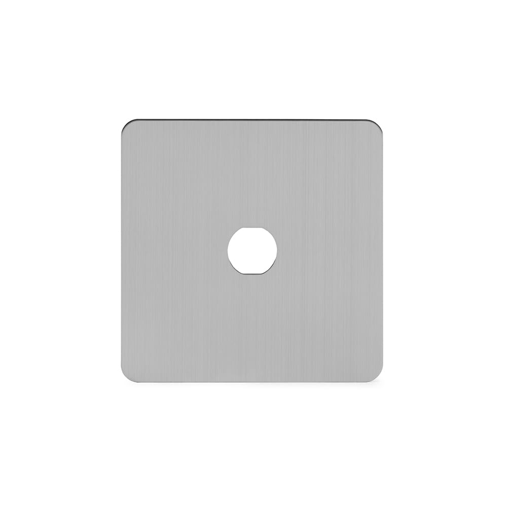 The Lombard Collection Brushed Chrome Flat Plate 1 Gang LT3 Toggle Plate ONLY