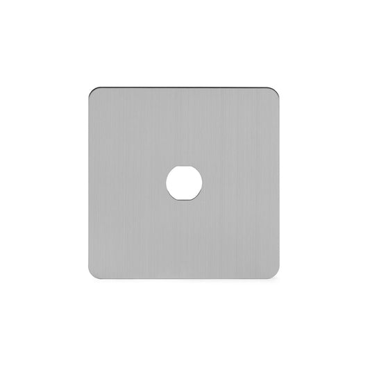The Lombard Collection Brushed Chrome Flat Plate 1 Gang LT3 Toggle Plate ONLY
