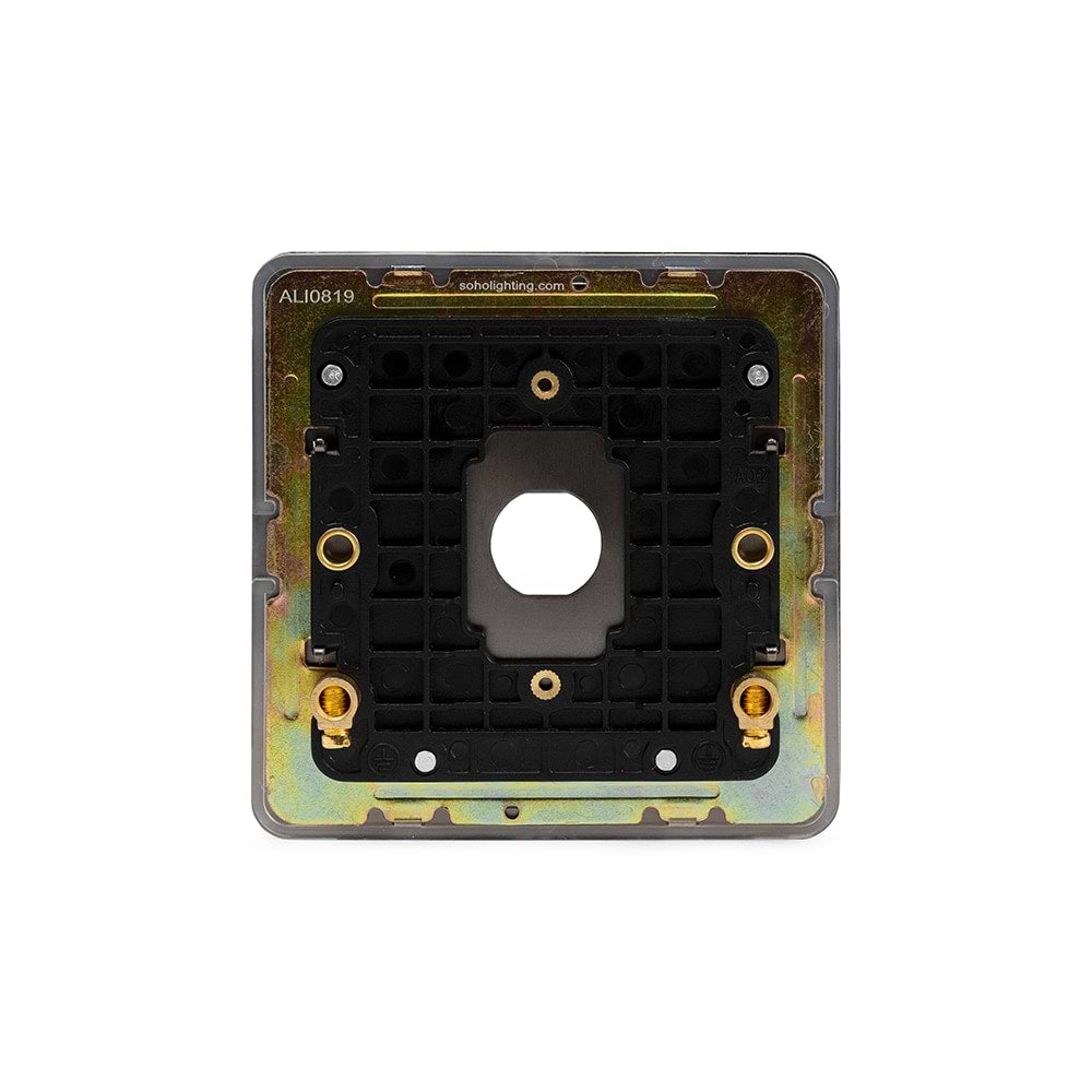 The Connaught Collection Black Nickel Flat Plate 1 Gang LT3 Toggle Plate ONLY