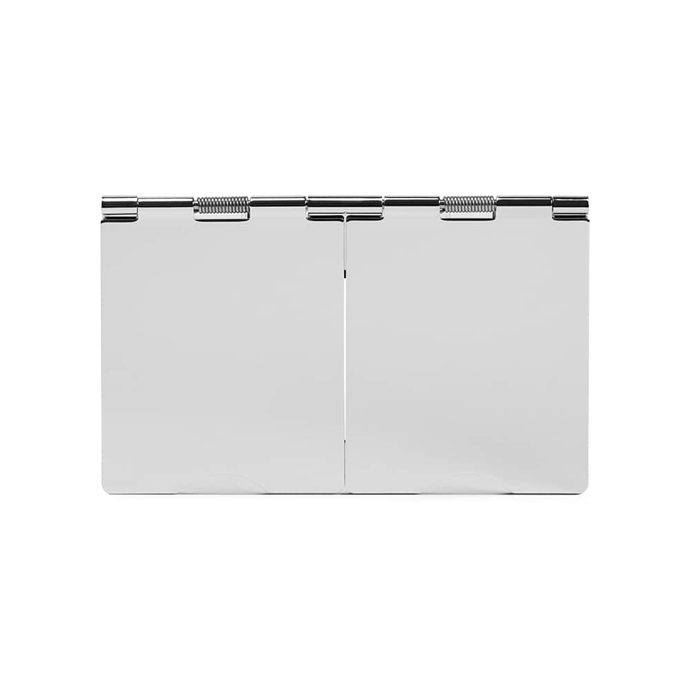 The Finsbury Collection Polished Chrome Black Insert Flat Plate 4 x25mm EM-Euro Module Floor Plate