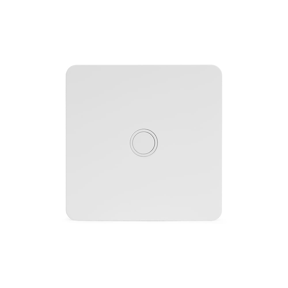 The Eldon Collection White Metal Flat Plate 20A Flex Outlet Wht Ins Screwless