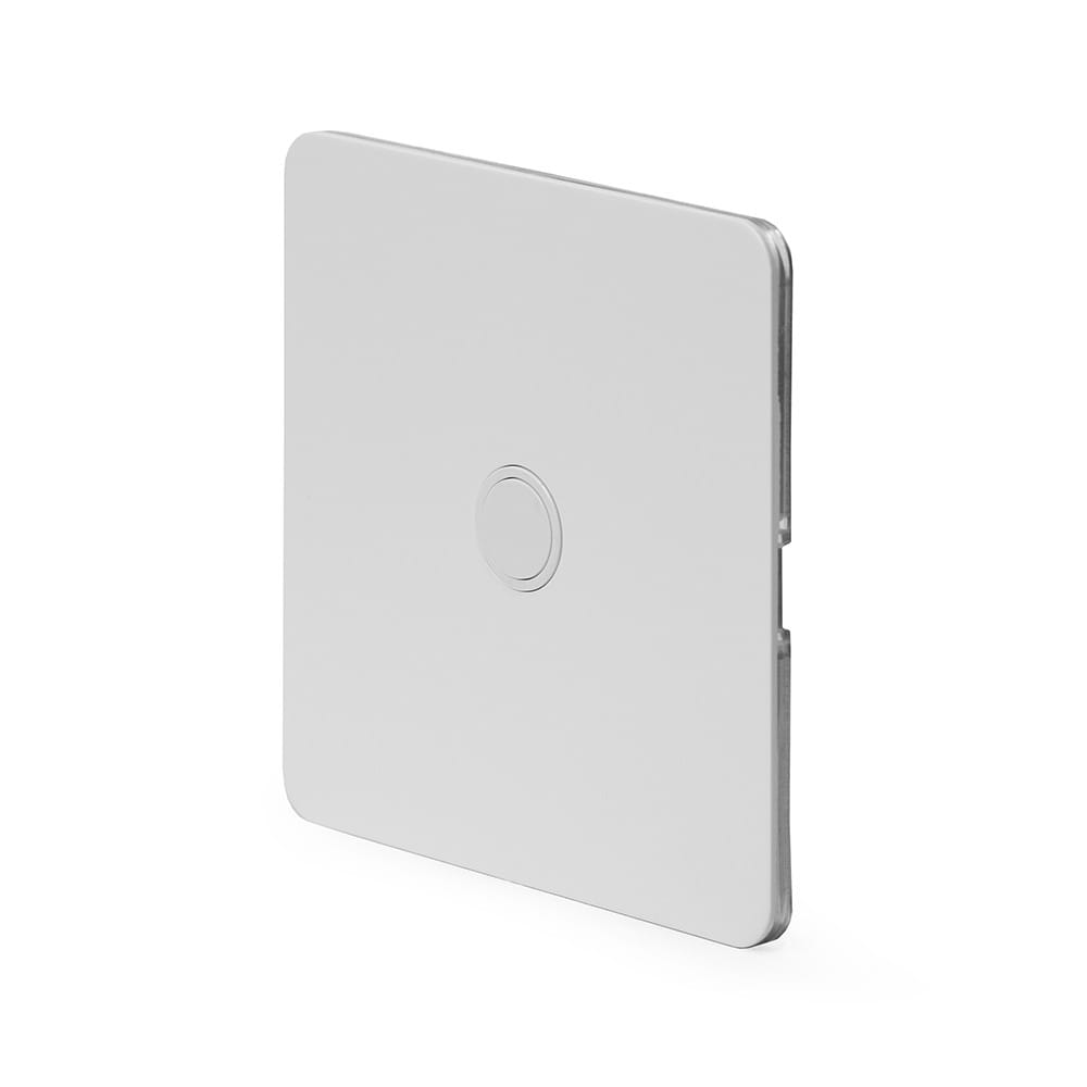 The Eldon Collection White Metal Flat Plate 20A Flex Outlet Wht Ins Screwless
